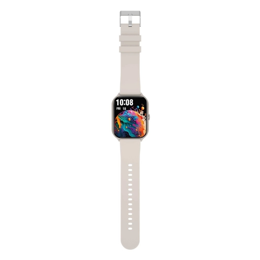 Aligator AW10SR - Relógio inteligente Watch GO 220 mAh IP67 creme