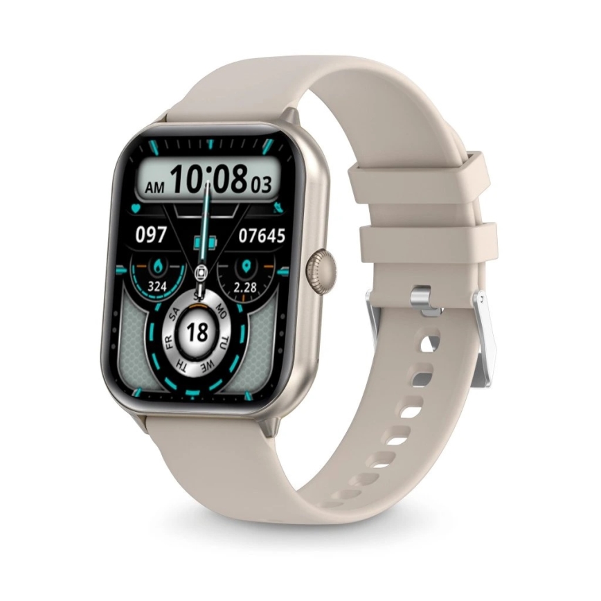 Aligator AW10SR - Relógio inteligente Watch GO 220 mAh IP67 creme