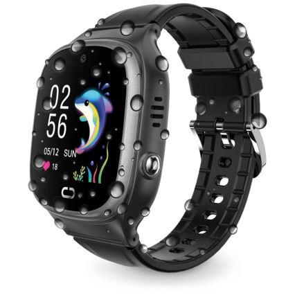 Aligator AW11BK - Relógio inteligente Watch Junior 2 450 mAh IP67 Wi‑Fi preto