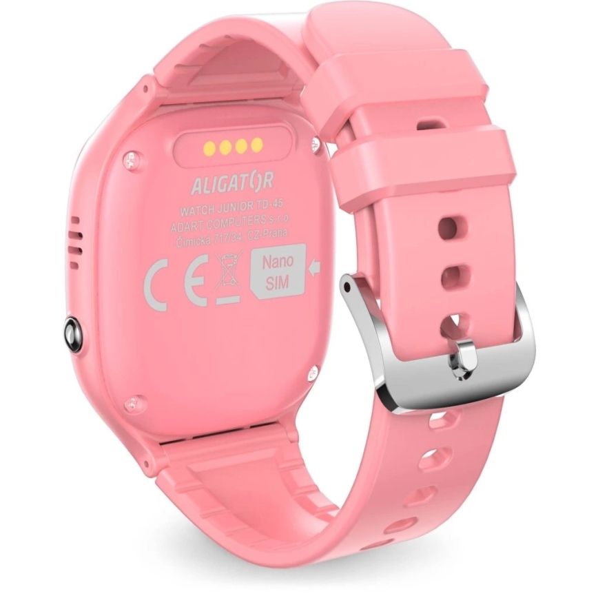 Aligator AW11PK - Relógio inteligente Watch Junior 2 450 mAh IP67 Wi-Fi rosa