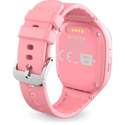 Aligator AW11PK - Relógio inteligente Watch Junior 2 450 mAh IP67 Wi-Fi rosa