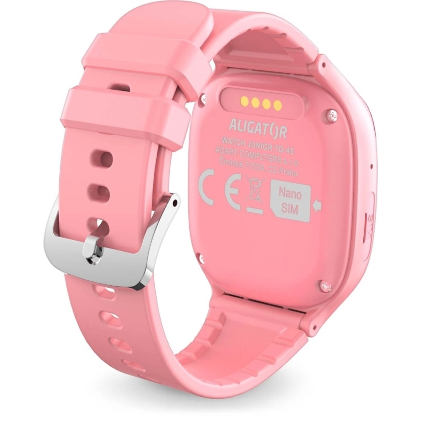 Aligator AW11PK - Relógio inteligente Watch Junior 2 450 mAh IP67 Wi-Fi rosa