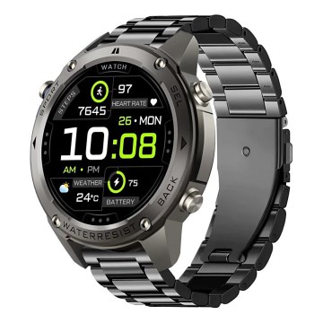 Aligator AW12BK - Relógio inteligente Watch com GPS, 500 mAh, IP69K, preto