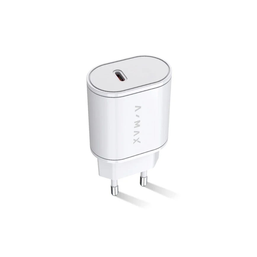 Aligator AX0001V - Adaptador de carga rápida A-MAX Power Delivery 20W USB-C, branco