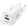 Aligator CHPD0020 - Adaptador de carregamento rápido GaN com Power Delivery de 33W USB-A + USB-C branco