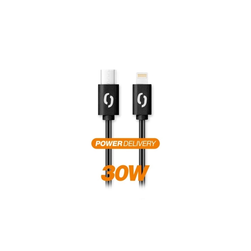 Aligator DATKP50 - cabo USB USB-C / Lightning 30W Power Delivery 1,5m preto