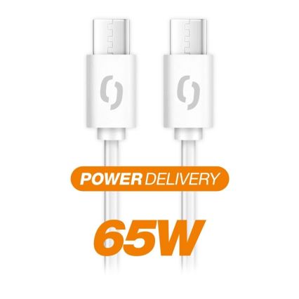 Aligator DATKP55 - cabo USB-C para USB-C 65W Power Delivery 0,5 m branco