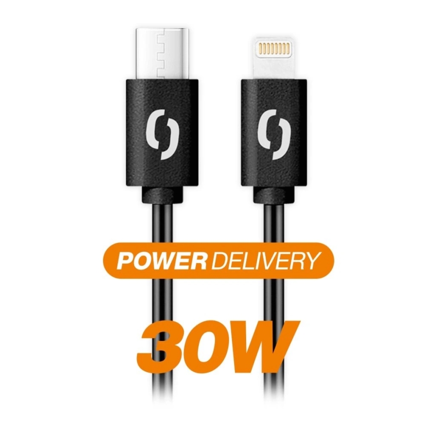 Aligator DATKP56 - cabo USB USB-C / Lightning, 30 W Power Delivery (PD), 0,5 m, preto