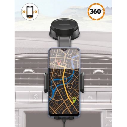 Aligator HA25 - Suporte veicular para telemóvel com braço flexível, preto