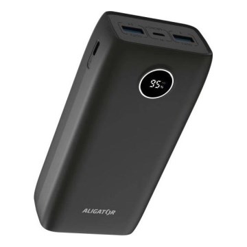 Aligator PBPD30BK - Powerbank com ecrã LCD Power Delivery 30000 mAh/20W/3,7V preto