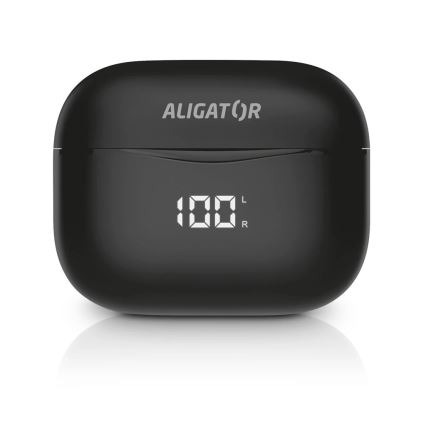 Aligator TWS06 - Auscultadores sem fios Pods PRO 3 200 mAh + 2x 30 mAh pretos