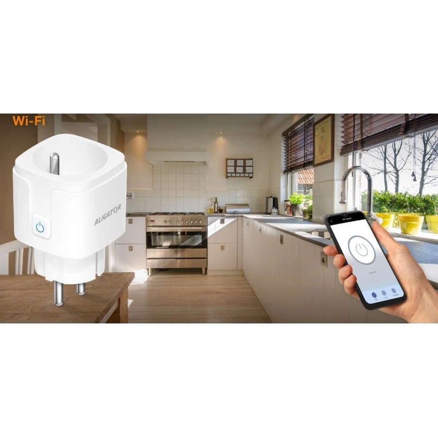 Aligator WAL001 - Tomada inteligente 3680W/230V/Tipo E/16A Wi-Fi Tuya