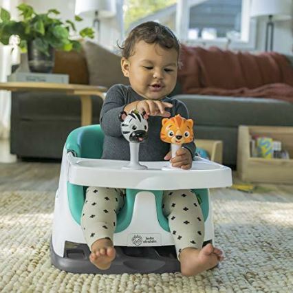 Almofada de cadeira de refeição com 2 brinquedos 2em1 DINE&DISCOVER