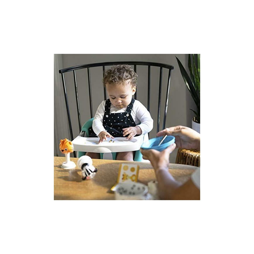 Almofada de cadeira de refeição com 2 brinquedos 2em1 DINE&DISCOVER