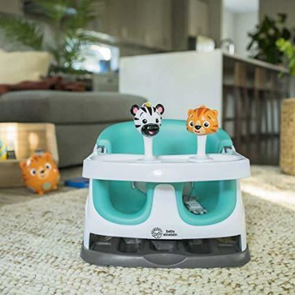 Almofada de cadeira de refeição com 2 brinquedos 2em1 DINE&DISCOVER