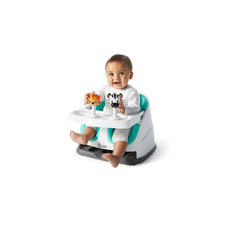 Almofada de cadeira de refeição com 2 brinquedos 2em1 DINE&DISCOVER