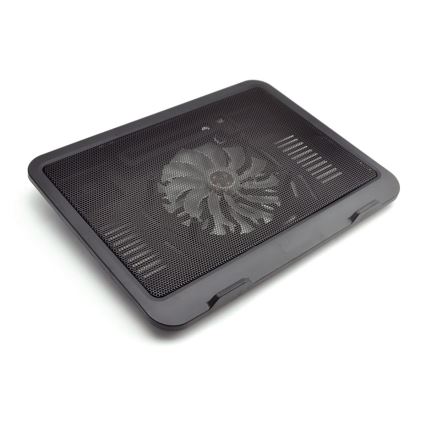 Almofada de refrigeração para portátil 1x ventoinha 1xUSB preta
