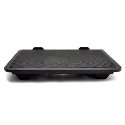 Almofada de refrigeração para portátil 1x ventoinha 1xUSB preta