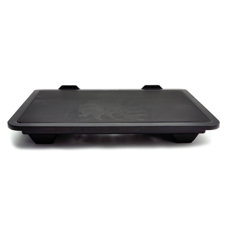 Almofada de refrigeração para portátil 1x ventoinha 1xUSB preta