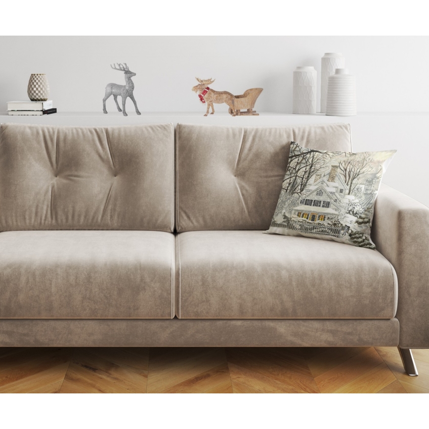 Almofada decorativa 43x43 cm bege