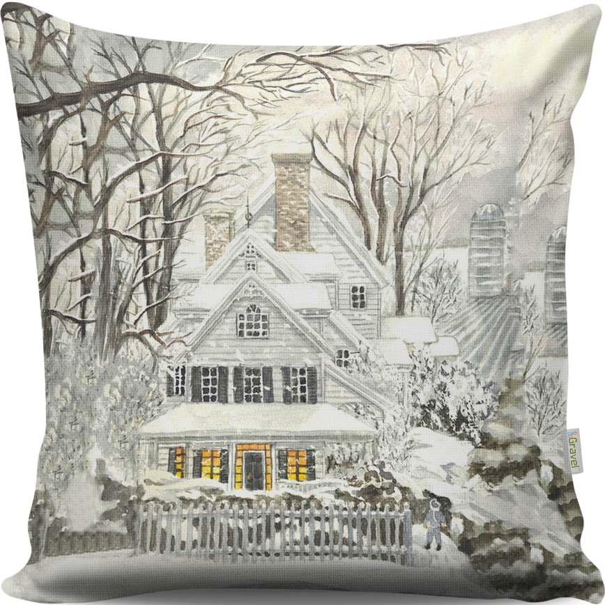 Almofada decorativa 43x43 cm bege