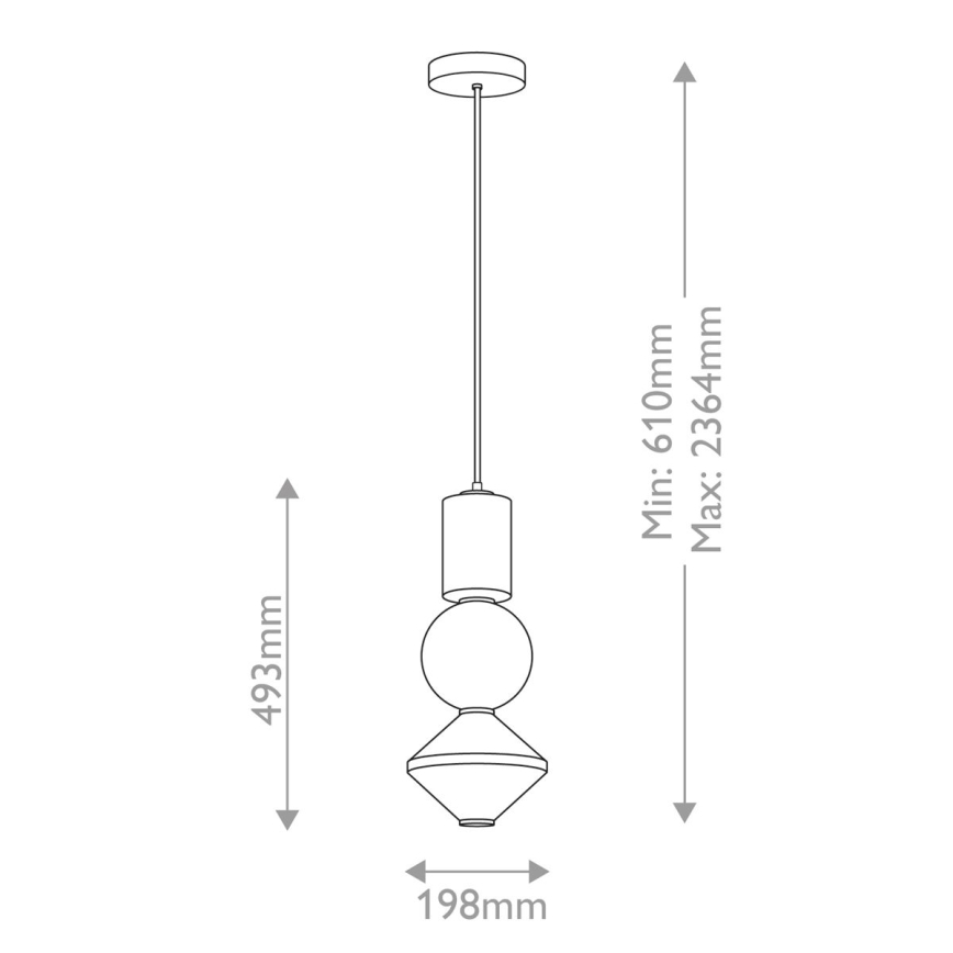 Alora Mood - Lustre LED suspenso por cabo BIJOU LED/20W/230V 3000K dourado