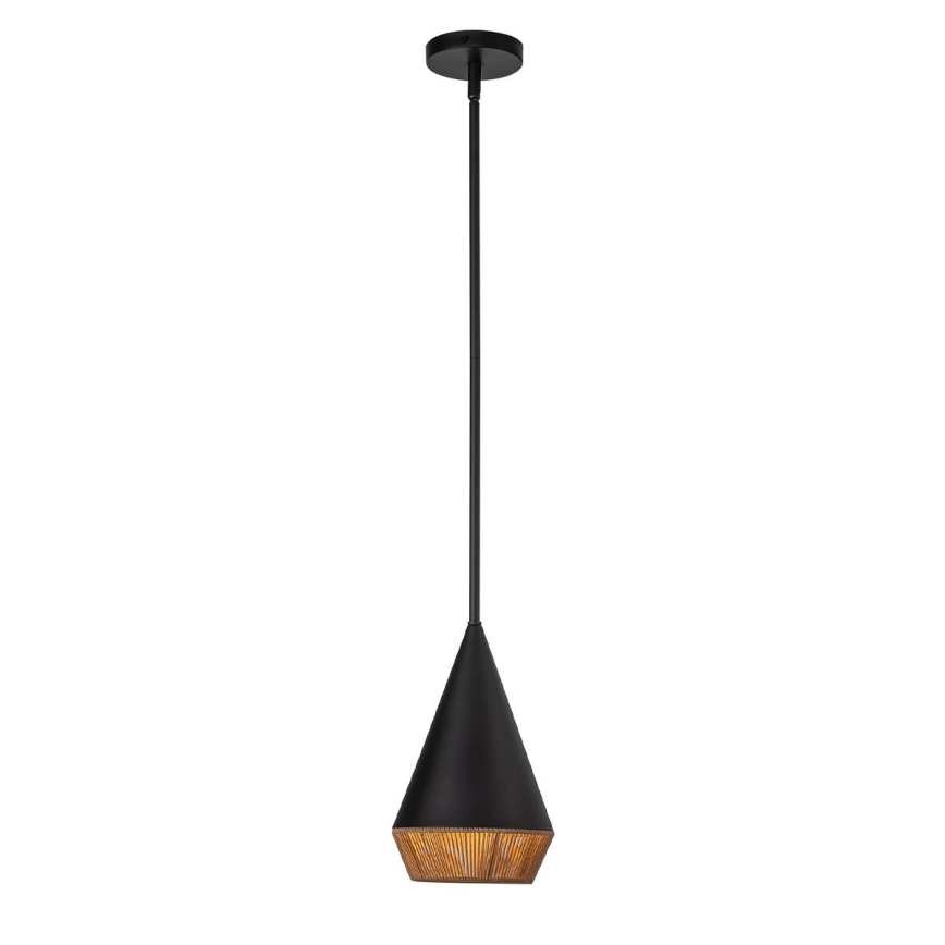 Alora Mood - Lustre em haste DAPHNE 1xE27/60W/230V diâmetro 18,1 cm preto/castanho