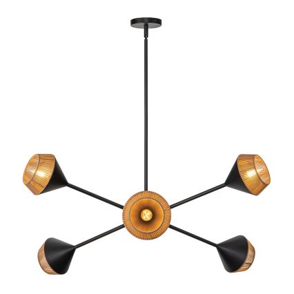 Alora Mood - Lustre de haste DAPHNE 6xE14/40W/230V preto/castanho