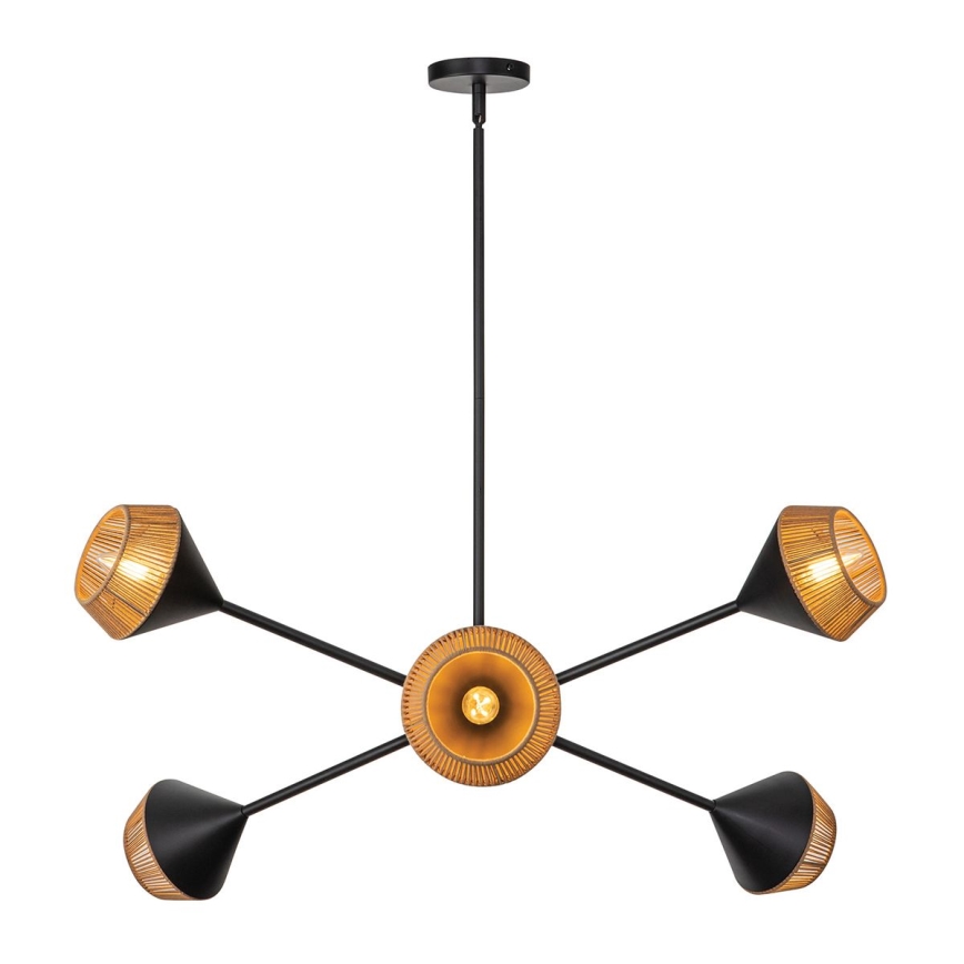 Alora Mood - Lustre de haste DAPHNE 6xE14/40W/230V preto/castanho