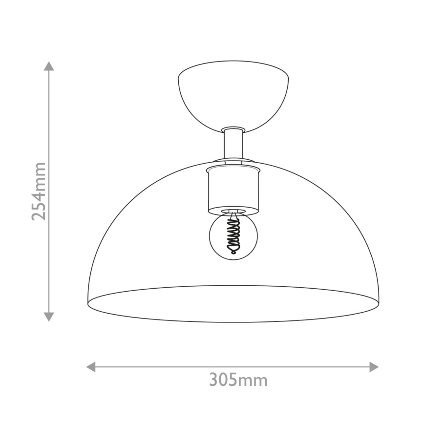 Alora Mood - Iluminação de teto JUDE 1xE27/60W/230V diâmetro 30,5 cm latão
