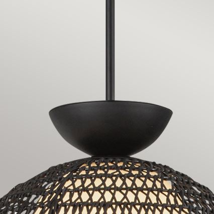 Alora Mood - Lustre em haste PERTH 1xE27/60W/230V Ø 37,5 cm, preto