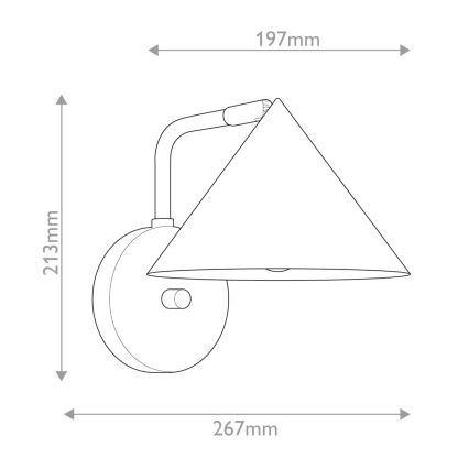 Alora Mood - Arandela REMYCK 1xE27/60W/230V preta