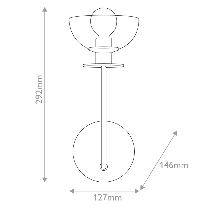 Alora Mood - Candeeiro de parede SYLVIA 1xE14/40W/230V preto