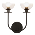 Alora Mood ALM-SYLVIA-2WB-BK-CL - Aplique de parede SYLVIA 2xE14/40W/230V preto
