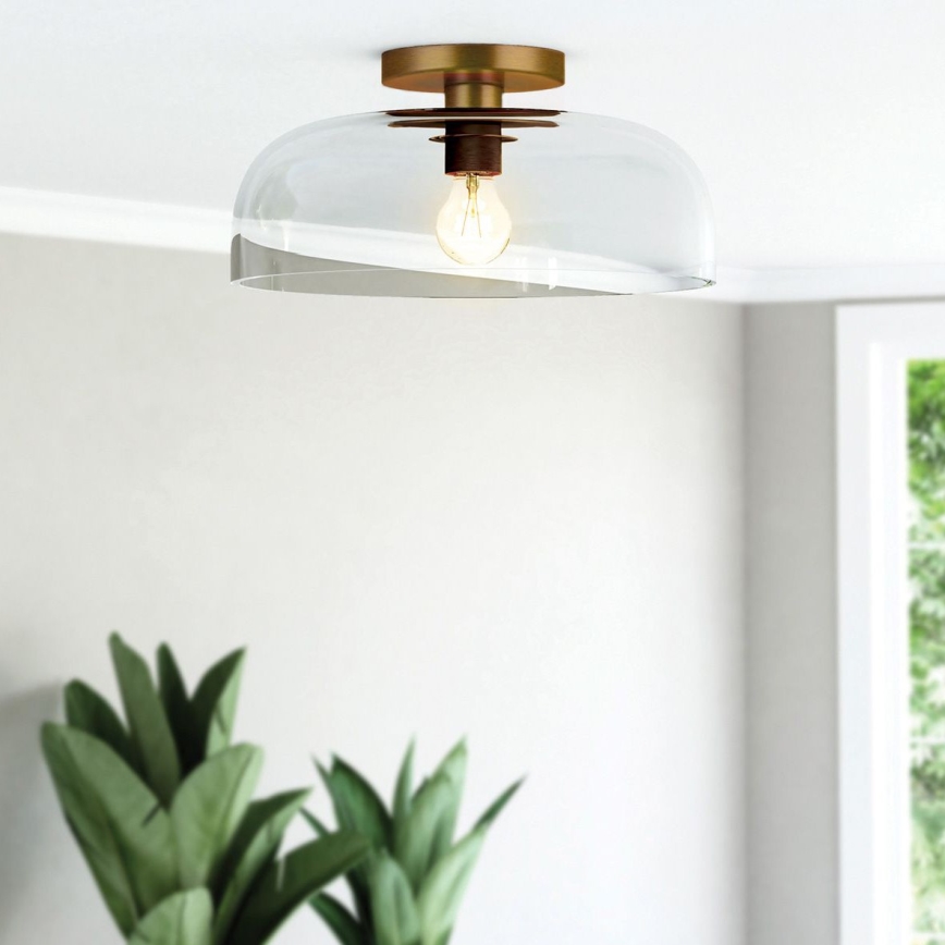 Alora Mood ALM-SYLVIA-SF-BG-CL - Candeeiro de tecto SYLVIA 1xE27/60W/230V dourado