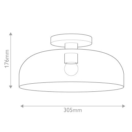 Alora Mood ALM-SYLVIA-SF-BG-CL - Candeeiro de tecto SYLVIA 1xE27/60W/230V dourado