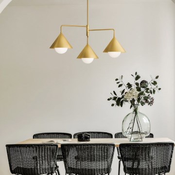 Alora Mood - Lustre com haste REMYCK 3xE27/60W/230V dourado