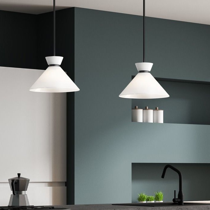 Alora Mood - Lustre de haste HALSTON 1xE27/60W/230V preto