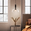Alora Mood - Lustre em haste JUDE 1xE27/60W/230V preto