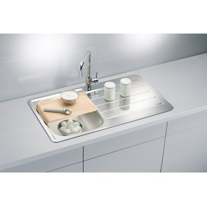ALVEUS 1065560 - Lava-loiça de cozinha LINE 86x50 cm mate aço/cetim