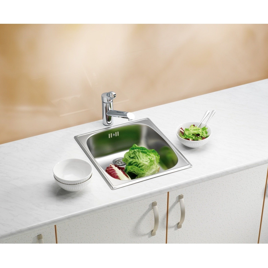 ALVEUS 1082195 - Lava-loiça de cozinha BASIC 44x38 cm mate aço/satin, grande outlet