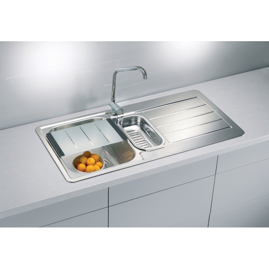 ALVEUS 1082440 - Lava-loiça de cozinha LINE 98x50 cm mate aço/cetim