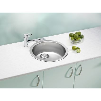 ALVEUS 1084837 - Lava-loiça de cozinha FORM diâmetro 45 cm mate aço/satin, grande outlet