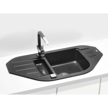 ALVEUS 1090940 - Lava-loiça de cozinha NIAGARA 90x50 cm granito/preto