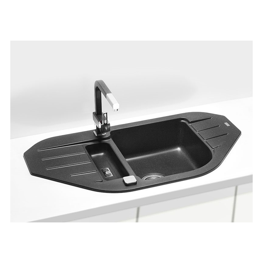 ALVEUS 1090940 - Lava-loiça de cozinha NIAGARA 90x50 cm granito/preto