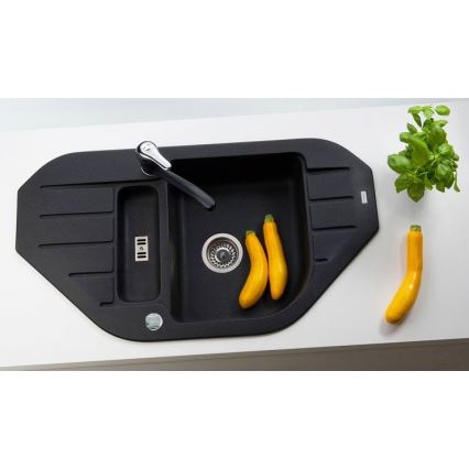 ALVEUS 1090940 - Lava-loiça de cozinha NIAGARA 90x50 cm granito/preto