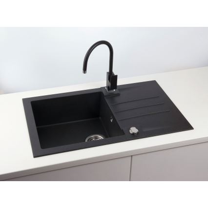 ALVEUS 1090942 - Lava-loiça de cozinha ROCK 78x48 cm granito/preto