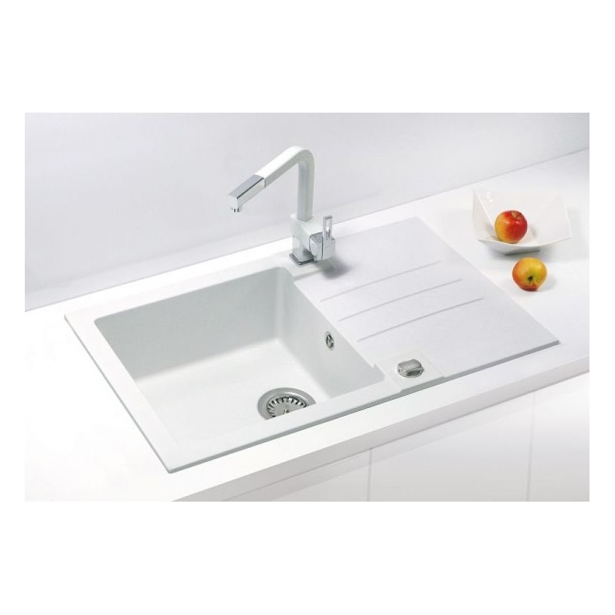 ALVEUS 1090944 - Lava-loiça de cozinha ROCK 78x48 cm granito/branco