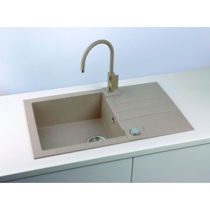 ALVEUS 1090946 - Lava-loiça de cozinha ROCK 78x48 cm granito/bege