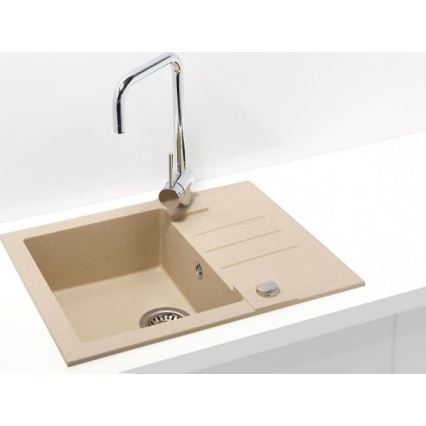 ALVEUS 1090950 - Lava-loiça de cozinha ROCK 59,5x47,5 cm granito/bege